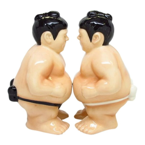 Japanese Sumo Wrestlers Magnetic Salt And Pepper Shaker Set Walmart Com Walmart Com