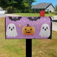 thumbnail image 3 of Cute Ghost Pumpkin Bat Scary Halloween Mailbox Cover,Magnetic 18x21 Inch Mailboxwrap Water Proof Reusable Fall Welcome Box Wraps for Rustic Farmhouse Home Decor, 3 of 5