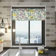 thumbnail image 2 of Lemon and Flower Pattern Curtain Valance for Kitchen Windows/Bathroom/Living Room/Bedroom Blackout, Rod Pocket Valance Small Window Treatment, 54" W x 18" L Home Decor, 2 of 6