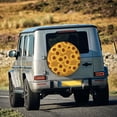 thumbnail image 5 of Naloa Yellow Leopard Print Sunflower PVC Leather Spare Tire Wheel Cover Spare Tire Cover, for Car Truck SUV Camper Trailer Universal Fit(14-17in)-17 inch, 5 of 6