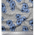 thumbnail image 1 of Soimoi Poly Georgette Fabric Anemone Floral Print Fabric by Yard 42 Inch Wide, 1 of 4