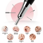 Makartt Black Electric Nail Drill Machine, Portable Efile Kit for Acrylic Nails Professional Manicure Set with Nail Drill Bits Sanding Bands