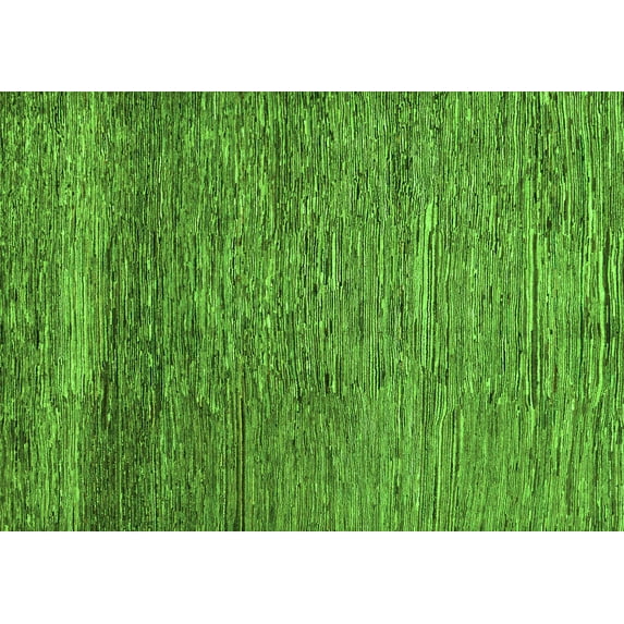Ahgly Company Indoor Rectangle Abstract Green Modern Area Rugs, 4' x 6'
