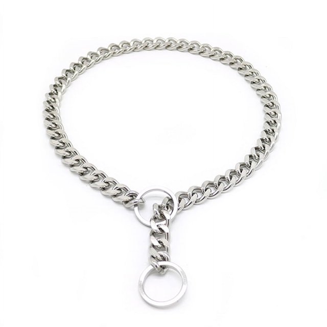 Collar para Perro Collar de estrangulamiento para Perros de Acero Collar de Entrenamiento para Perros Ajustable Fuerte para Mascotas (3,0 mm * 40 cm) Rojo Verde