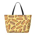 thumbnail image 2 of Easygdp Hot Dogs Bolsa de Viaje de Playa de Gran Capacidad, Bolsa Tote Perfecta para la Playa, Escapadas de Fin de Semana y Viajes, 2 of 7