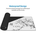 thumbnail image 3 of HAHDAXIA Japanese Black White Cherry Blossom Gaming Mouse Pad XL Extended Large Mousepad with Nonslip Rubber Base Stitched Edges Laptop Computer Keyboard Desk Mat for Office Home Gamer, 3 of 7