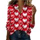 thumbnail image 3 of TaTaai Womens Silky Satin Shirt Long Sleeve Valentines Print Button Down Lapel Collar Blouse Loose Fit Spring Romantic Top Gift, 3 of 7