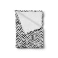 thumbnail image 2 of Grey Chevron Soft Flannel Fleece Throw Blanket, Herringbone Geometric Minimalist Fractal Waves Image, Cozy Plush for Indoor and Outdoor Use, 50" x 60", Dark Grey Pearl, by Ambesonne, 2 of 5