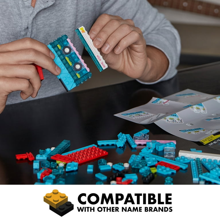 Brickcraft MTV Retro Cassette Brick Building Kit, 96-Piece Set
