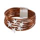 thumbnail image 4 of Pulsera tipo brazalete para niña, pulsera apilable, artículos para fiestas, multifuncional . Café, 4 of 8