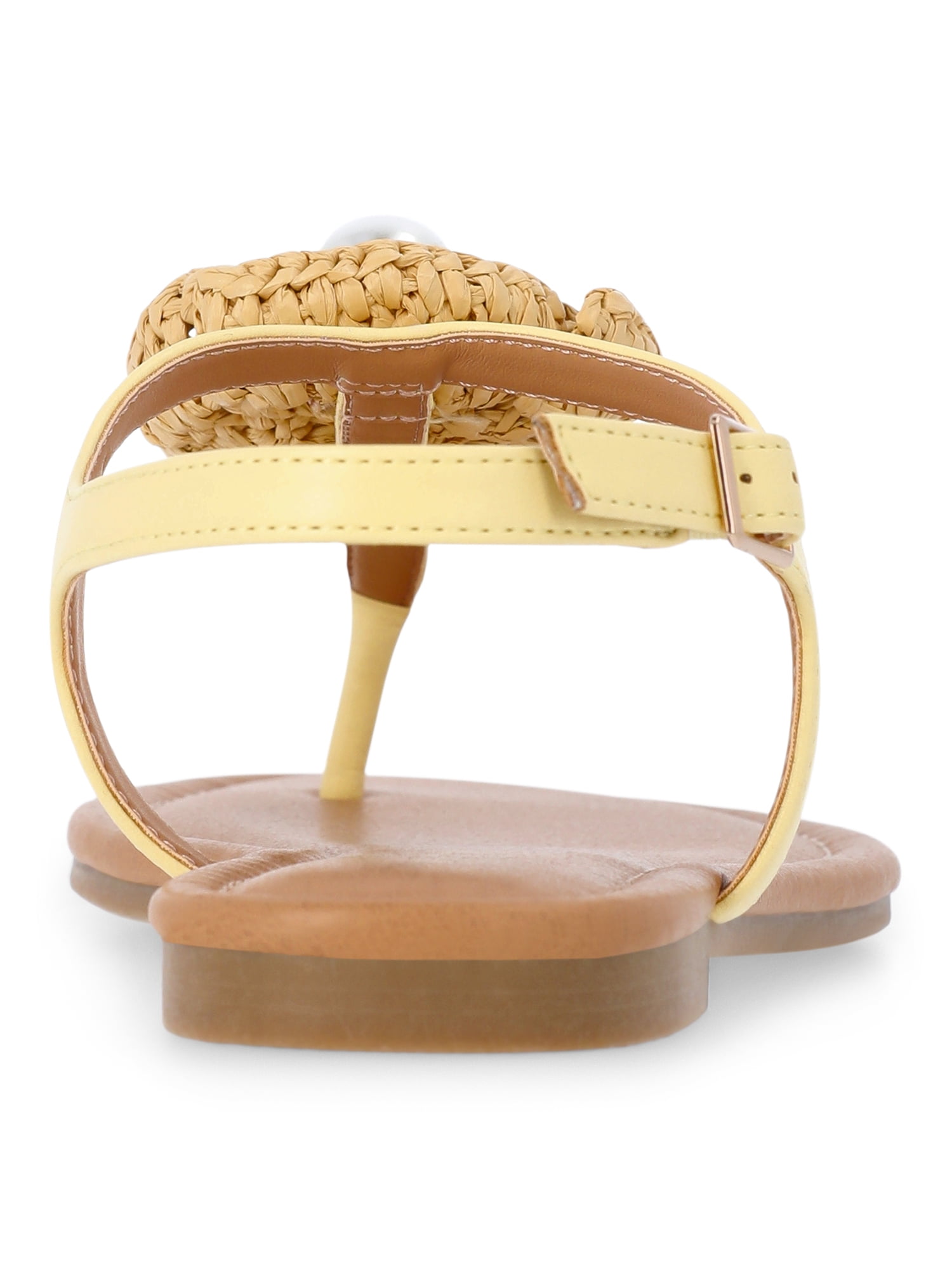 Time and Tru Women's Crochet Flower Thong Sandals