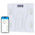 thumbnail image 3 of Digital Body Fat Scale Connected to Mobile Displays BMI Body Fat Muscle Mass with Wireless Connectivity, White, 3 of 9