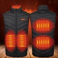 thumbnail image 3 of Heating Waistcoat Intelligent Thermostat Warm Stable Performance Men Women USB Heating Winter Vest for Parents,Black 2XL, 3 of 8