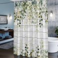 thumbnail image 5 of Shower Curtain for Bathroom Farmhouse Eucalyptus Retro Plank Waterproof Bath Curtains Shower Curtains with Hooks,Gradient Sage Green Leaf Bathroom Curtain Privacy Drapes for Bathtubs Toilet 36x72in, 5 of 9