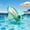 Green, variant on Cartoon Plane Bath Thermometer Portable Water Temperature Measuring Tool for Safe Bathing for Bathtubs and Fish Tanks