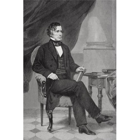 Posterazzi DPI1857750LARGE Franklin Pierce 1804 To 1869 14th President of The United States 1853 To 1857 From Painting by Alonzo Chappel Poster Print, Large - 22 x 34