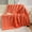 Orange_Hot#3198, variant on Soft Thick Fleece Facecloth Blanket, 51 x 61 Inches, Warm Cozy Nap Blanket for Bed, Sofa, Multi-Scenario Use, Striped Design, Multiple Colors