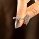 thumbnail image 3 of Anillos de nudo de amor para mujeres y niñas, anillos de dedo ajustables para mamá e hija, anillo de circonita cúbica con incrustaciones, regalos de Navidad, Año Nuevo, Día de la Madre, 3 of 4