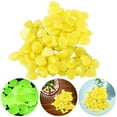 thumbnail image 7 of 100PCS Glow Pebbles, Yellow Glow in The Dark Rocks Powered by Light or Solar, Glowing Rocks for Garden Lawn Yard, Aquarium, Walkway, Fish Tank, Pathway Decor, 7 of 7