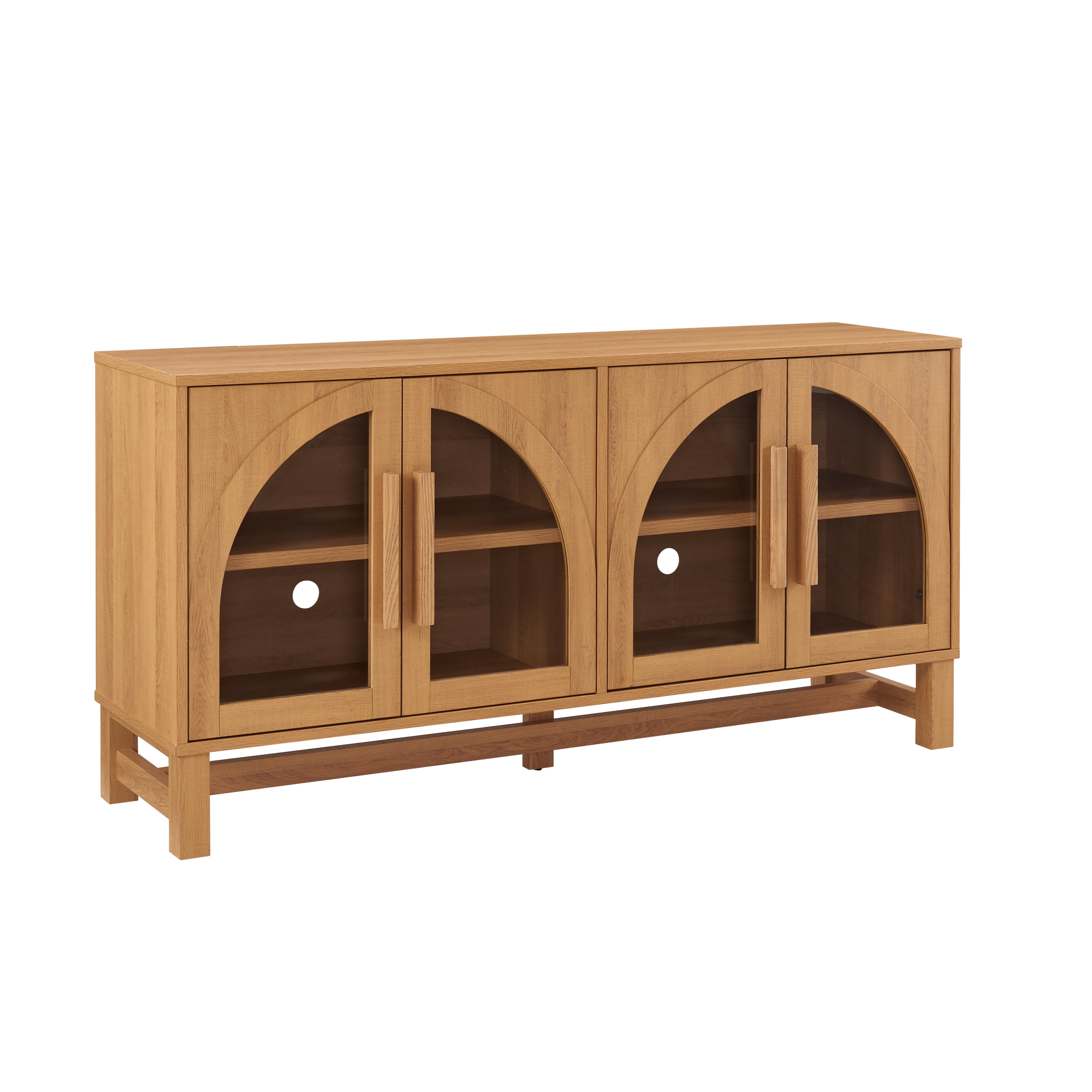 Better Homes Gardens Juliet Arch TV Stand for TVs up to 65 Light Honey Finish
