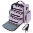 thumbnail image 1 of El organizador de esmaltes de uñas YOREPEK tiene capacidad para 72 botellas (15 ml) con lámpara, 1 of 8