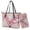 Pink-Skull Cherry Blossom, variant on TSOVTHRID Skull Cherry Blossom Print Handbag and Wallet Set Womens Top Handle Handbag Satchel with Matching Wristlet Wallet Waterproof Leather Pink Tote Bag Shoulder Bag