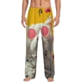 thumbnail image 1 of Fotbe Floral Sunglasses Cat Art Pantalones de Pijama para Hombre, Pantalones de Dormir, Pantalones de Casa con Cintura Ajustable y Bolsillos-3X-Large, 1 of 6