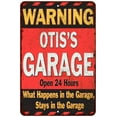 thumbnail image 1 of OTIS'S Garage Warning Man Cave Wall Decor 8 x 12 High Gloss Metal 208120030319, 1 of 1