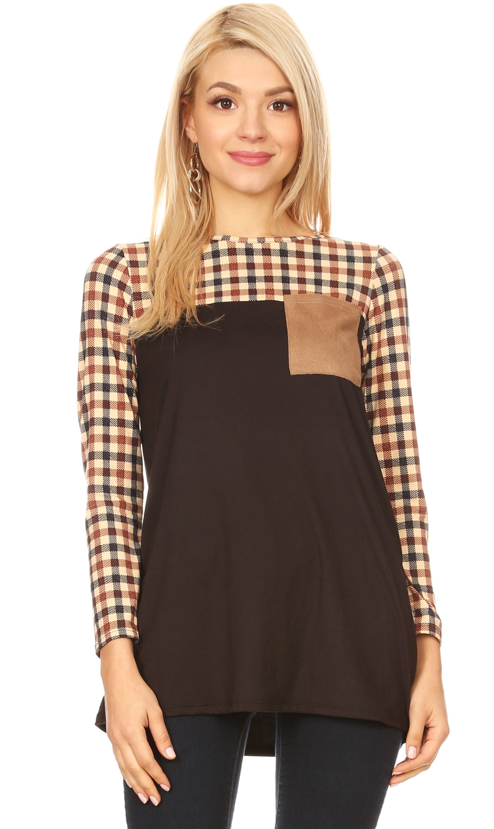 Simlu Simlu Womens Tunic Tops for Leggings Reg and Plus Size 3/4