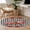 Red, variant on Round Area Rug 3 Ft, Roses Valentine's Day Washable Non-Slip Circle Carpet for Living Room/Bedroom, Farmhouse Floral Truck Plaid Low-Profile Small Floor Mats Collection Rugs for Indoor