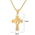 thumbnail image 3 of Vintage Christ Jesus Crucifix Pendant Necklace 14K Yellow Gold Chain Heavy Jewelry Gift Religious Christian Crown Thorns Large Pendant, 3 of 7