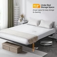 thumbnail image 4 of Ktaxon Floating Bed Frame Full with USB Charging Station/LED Lights, 14'' Platform Bed Frame Heavy Duty Metal Bed Full Size for Kids Teens & Adults, No Box Spring Needed,Black, 4 of 11