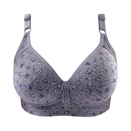 eileial Women s Plus Size Wireless Bra Full Cup Lift Bras for Women No Underwire Push Up Shaping Wire Free Everyday Bra Blue 38