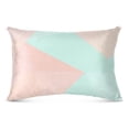 thumbnail image 2 of Pastel Geometric Triangles 20x40" Plush Pillow Case, Zippered Bed Pillow Cover for All Seasons Use, 2 of 9