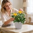 thumbnail image 6 of Large Ripple Round Planter, Modern Home Gardening Pot, Drainage Design for Balcony Use, Easter Decor, Perfect for Small Plants, Decorative Flower Pot for Indoor Garden, 4.7*7.3in, White, 6 of 6