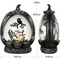 thumbnail image 4 of Halloween Snow Globe with Skeleton Owl Pumpkin, Musical Halloween Decorations Indoor for Home Lighted Skeleton Snow Globe with Timer Swirling Glitter, USB or Battery Operated, 4 of 14