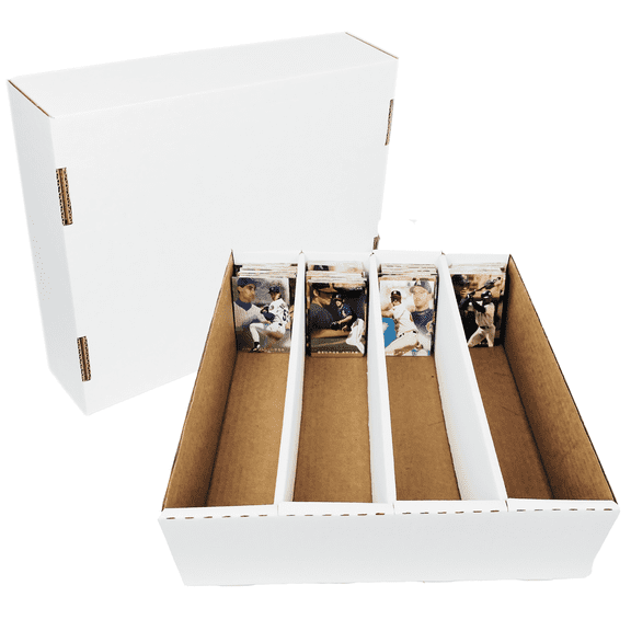 Max Protection 5000 Super Monster Trading Card Storage Box w/Dividers and Full Lid - Durable Cardboard Cards Storage Boxes Ideal for Trading, Baseball and Sports Card Collection (25 Pack)
