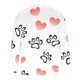 thumbnail image 4 of Ceisia Men's Colorful Glitter Paw Print T-Shirt | Slim Long-Sleeve Crewneck Casual Top Gift, 4 of 5