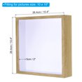 thumbnail image 2 of Unique Bargains 10x10 Shadow Box Frame Wooden Dried Flower Display Stand Floating Photo Frame Natural Color, 2 of 7