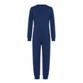 thumbnail image 3 of SiiRoh Special Needs Adaptive Clothing Children Long Sleeve Cotton Bodysuit Boys Long Leg Zip Back Jumpsuit Dark Blue 6, 3 of 7