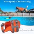 thumbnail image 2 of VIVAGLORY Dog Life Jacket Neoprene Vest for Swimming, Sports Style, Bright Orange, Medium, 2 of 6
