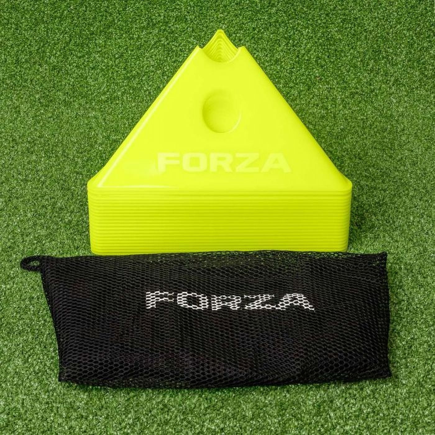 FORZA Jumbo Triangle SuperCones | Professional Football Training Cones with Triangular Design - Ideal for Speed, Agility, and Footwork Drills [Pack of 20 with Carry Bag]