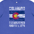 thumbnail image 4 of Inktastic Established August 1, 1876 Colorado Flag Youth T-Shirt, 4 of 5
