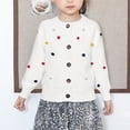 thumbnail image 2 of XXWXYD Kids Boys Girls Cardigan Sweater Long Sleeve with Button Front Knit Embroidery, School 𝖴niform Cardigan Jacket Top, Soft and Stylish, 2 of 9