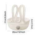 thumbnail image 3 of Easter Bunny Basket for Egg , Small Woven Cotton Rope Basket with Rabbit Ears & Tail, Kids Easter Baskets for Eggs, Baby Gift & Party Supplies, Holiday Decor, 3 of 7