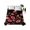 Black, variant on Queen Flat Sheet Only Watercolors Red Flowers Leaves on Black Soft Microfiber Cooling Bedding Sheets Retro Floral Flat Bed Sheet for Hotel,Home Decor