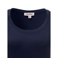thumbnail image 3 of FashionOutfit Women's Basic Solid Round Neck Various Color Short Sleeve PlusSize Top, 3 of 3