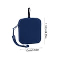 thumbnail image 3 of Silicone Mini Makeup Bag,Waterproof Lightweight Zippered Cute Purse with Wrist Strap for Bathroom Daily Use Travel,Dark Blue, 3 of 6