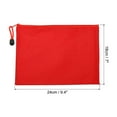 thumbnail image 2 of Unique Bargains Waterproof Zipper File Bags, A5 Document Holders for Office, Red 3 Pack, 2 of 6