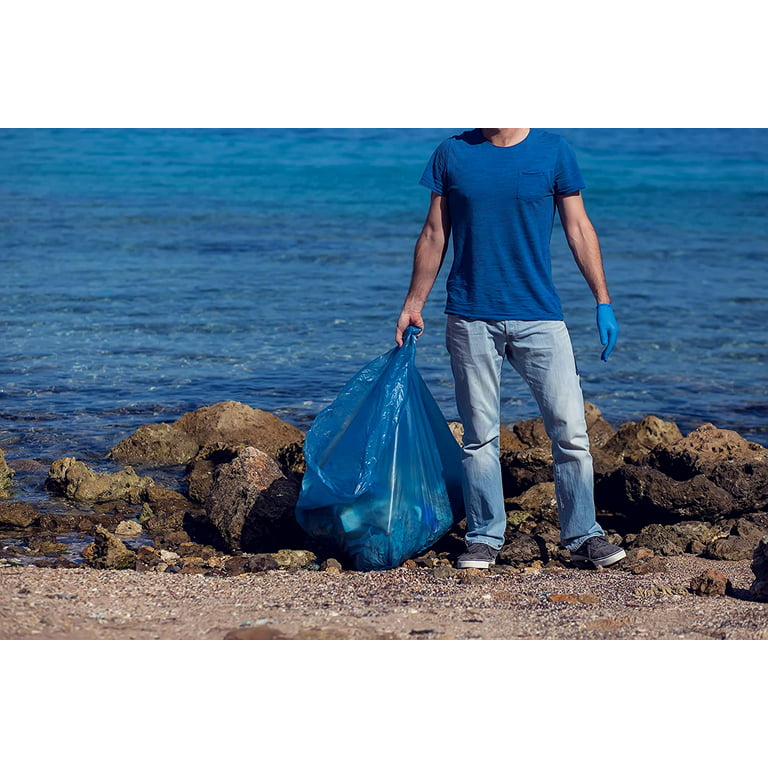 Reli. 33 Gallon Recycling Bags (240 Bags) Blue Recycling Trash Bags 30  Gallon - 33 Gallon Garbage Bags, Blue Recycle Bags 30-35 Gal 